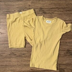 Petit Lem Pajama Set Mustard Size 6